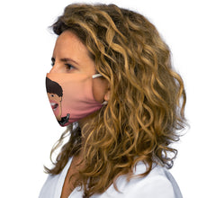 Load image into Gallery viewer, David D. Fan Art: Snug-Fit Polyester Face Mask (Peach,) Two Faced With Martine Beerman
