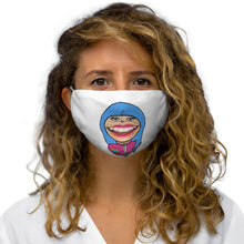 Load image into Gallery viewer, Jeffree S. Fan Art: Snug-Fit Polyester Face Mask (White,) Two Faced With Martine Beerman
