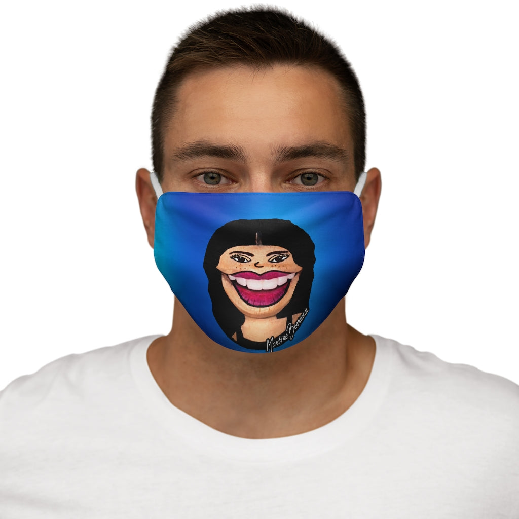 Dixie D. Fan Art: Snug-Fit Polyester Face Mask (Blue,) from Two Faced With Martine Beerman