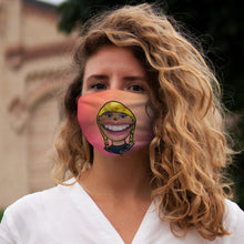 Load image into Gallery viewer, Emma C. Fan Art: Snug-Fit Polyester Face Mask (Peach,) Two Faced With Martine Beerman
