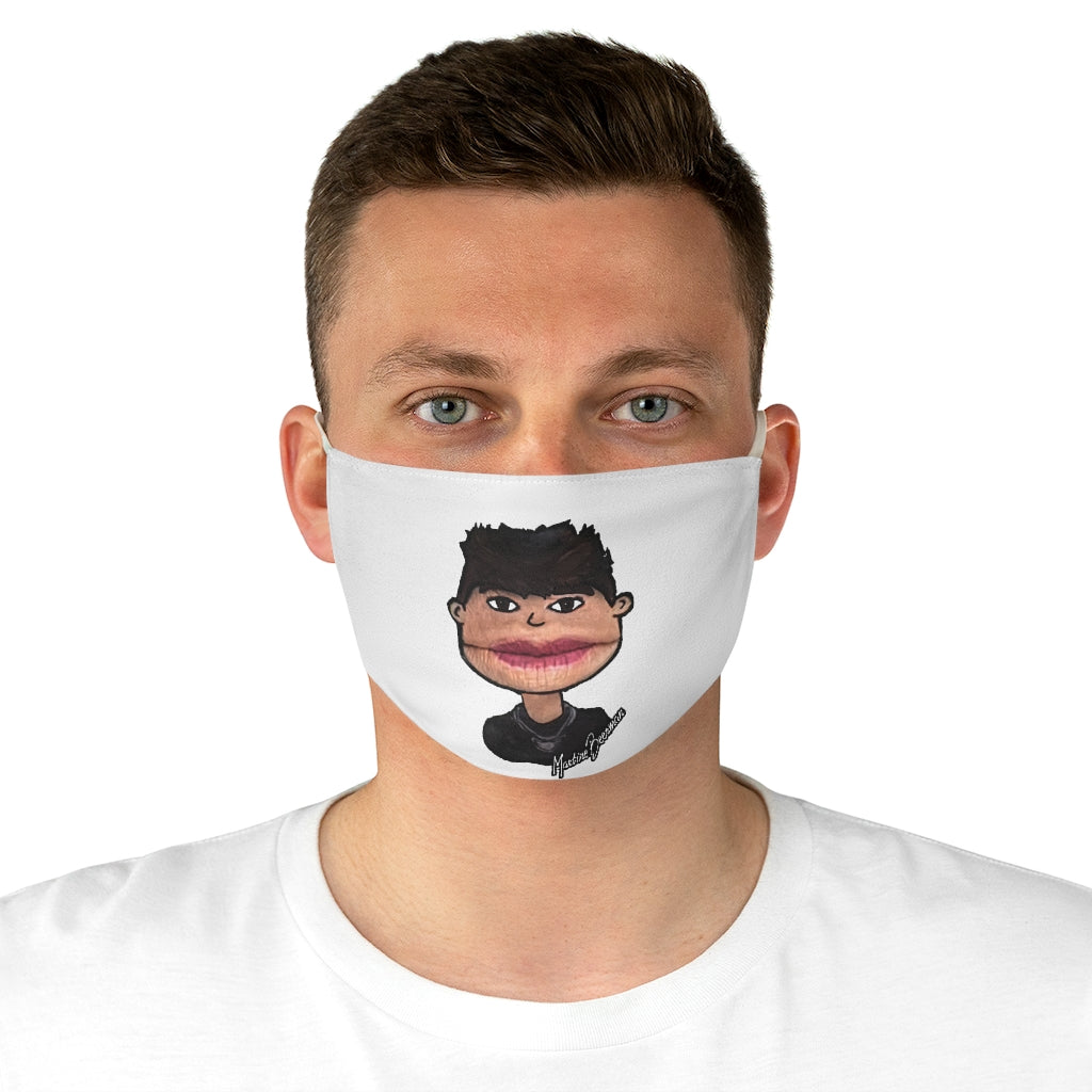 Bryce H.  Fan Art: Fabric Face Mask (White,) Two Faced With Martine Beerman
