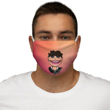Load image into Gallery viewer, Josh R. Fan Art: Snug-Fit Polyester Face Mask (Peach,) Two Faced With Martine Beerman
