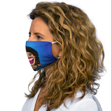 Load image into Gallery viewer, Dixie D. Fan Art: Snug-Fit Polyester Face Mask (Blue,) from Two Faced With Martine Beerman

