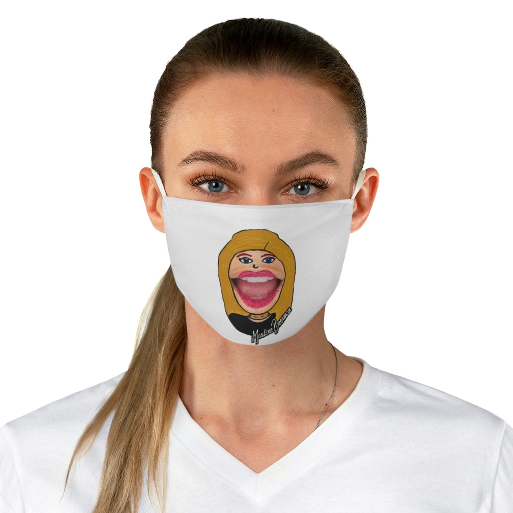 Loren G. Fan Art: Fabric Face Mask (White,) Two Faced With Martine Beerman