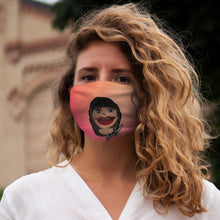 Load image into Gallery viewer, Selena G. Fan Art: Snug-Fit Polyester Face Mask (Peach,) Two Faced With Martine Beerman

