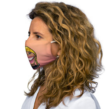 Load image into Gallery viewer, Emma C. Fan Art: Snug-Fit Polyester Face Mask (Peach,) Two Faced With Martine Beerman
