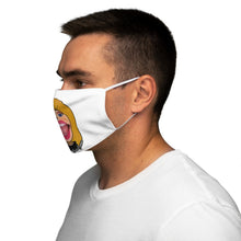 Load image into Gallery viewer, Loren G. Fan Art: Snug-Fit Polyester Face Mask (White,) Two Faced With Martine Beerman

