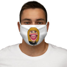 Load image into Gallery viewer, Loren G. Fan Art: Snug-Fit Polyester Face Mask (White,) Two Faced With Martine Beerman
