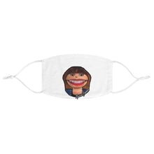 Load image into Gallery viewer, Addison R.  Fan Art: Fabric Face Mask (White,) Two Faced With Martine Beerman
