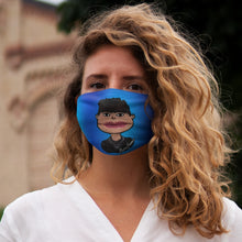 Load image into Gallery viewer, Bryce H. Fan Art: Snug-Fit Polyester Face Mask (Blue,) From Two Faced With Martine Beerman
