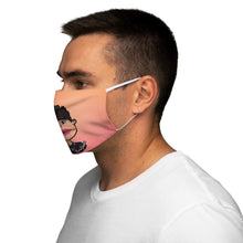 Load image into Gallery viewer, Bryce H. Fan Art: Snug-Fit Polyester Face Mask (Peach,) Two Faced With Martine Beerman
