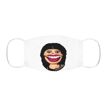 Load image into Gallery viewer, Dixie D. Fan Art: Snug-Fit Polyester Face Mask (White,) Two Faced With Martine Beerman
